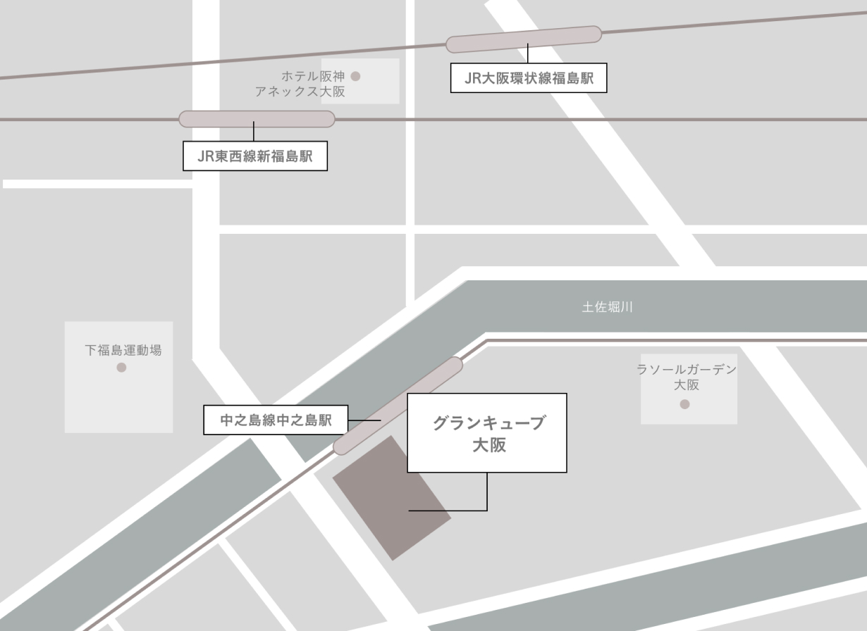 大阪会場までの地図